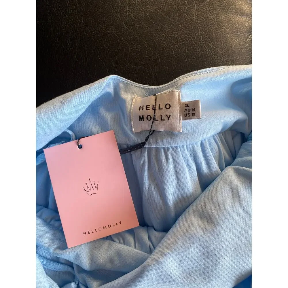 HELLO MOLLY Girly Mood Mini Dress in Blue NWT Size Women's XL - Picture 8 of 10